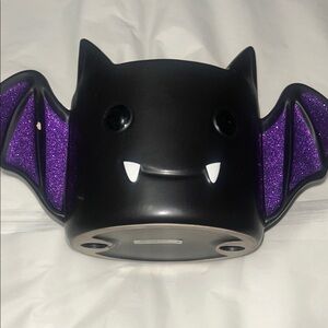 Black Bat Planter with Purple Wings